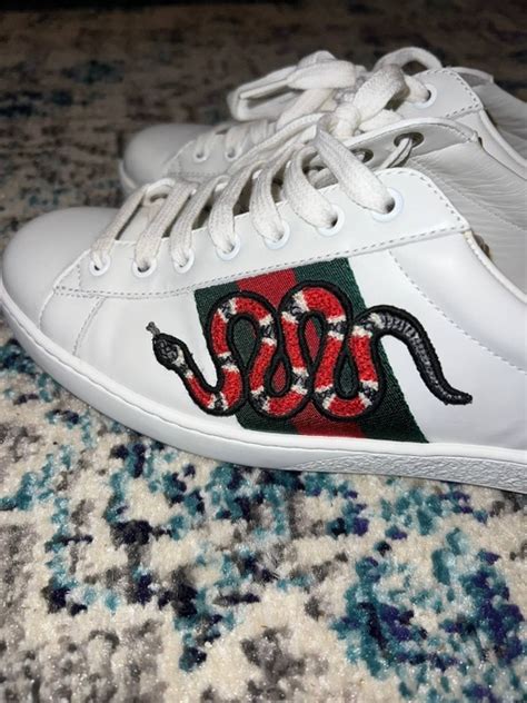 cheap gucci embroided aces snakes